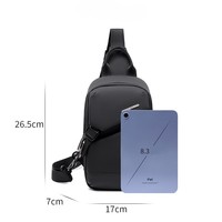 Nouveau sac bandoulière multifonctionnel pour homme avec port USB, spacieux, portable et élégant