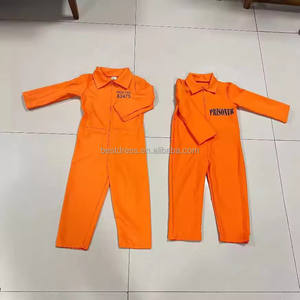 Costume de prisonnier pour garçon Combinaison orange pour enfants Jailbird Prium Cosplay Uniforme de prison pour Halloween Cosplay Party Set - Product Image 5