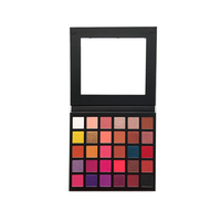 Palette carrée fard à paupières lisse se mélange facilement coloré 30 couleurs mat miroitant Palette d'ombres à paupières à haute pigmentation