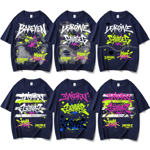 Camiseta personalizada de alta calidad para hombre, estilo oversize con hombros caídos, estilo urbano, hip-hop retro, estampado DTG, algodón grueso. - Product Image 3