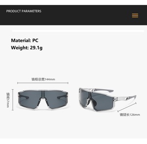 Gafas de Sol Deportivas con Lentes de Espejo, Protección UV, Montura Grande, Coloridas, Resistentes al Viento, para Ciclismo - Product Image 3