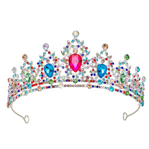 Diadème de Mariage Scintillant en Métal avec Strass et Cristaux pour Femme – Couronne Décorative et Accessoire de Spectacle - Product Image 2