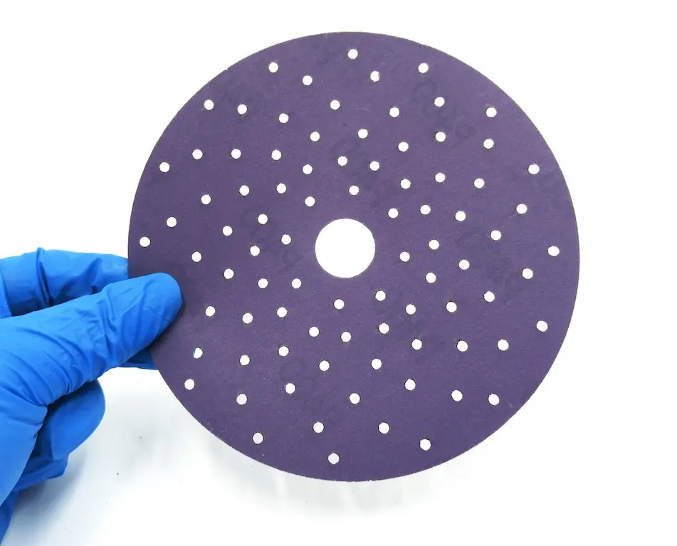 6 pouces 150mm multi-trous disque abrasif papier de verre en céramique filmbase crochet et boucle pour poncer et polir la voiture