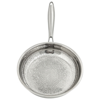 Poêle à frire en acier inoxydable triple couche GOLDEN KEY, revêtement titane, 20/24/26/28/30cm, vente en gros, OEM, ODM, directement de l'usine
