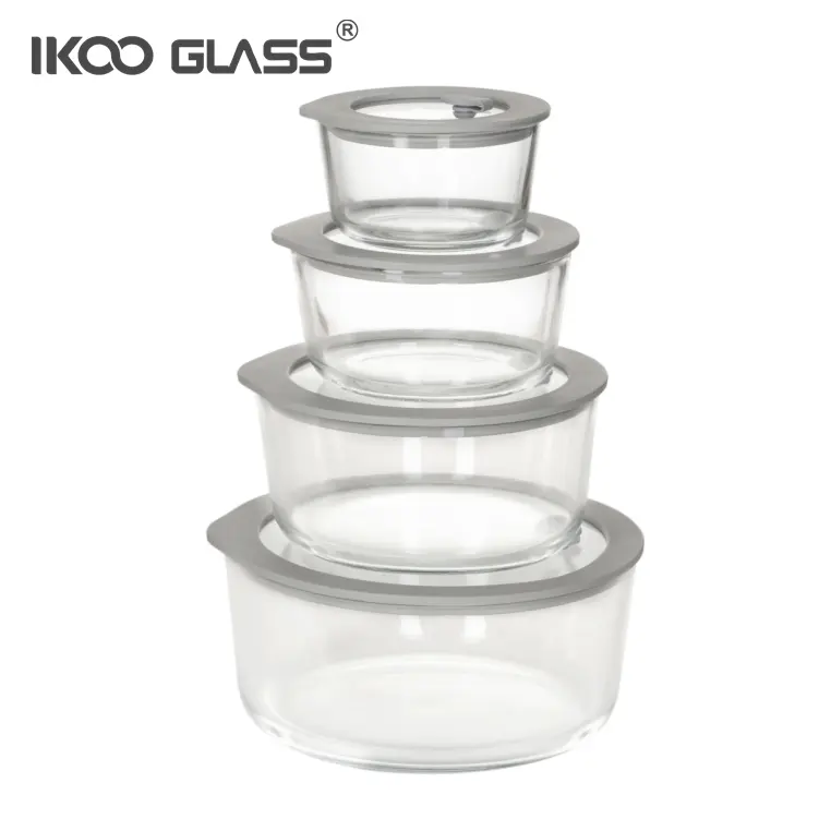 IKOO Microwave Safe Glass Lunch Box Set For Freshness Preservation