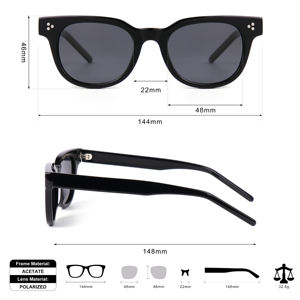 कस्टम लोगो छायादार एसीटेट ध्रुवीकृत धूप का चश्मा रेट्रो बिल्ली आंख उv400 पुरुषों के लिए - Product Image 4