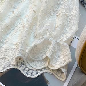 Camicetta in Pizzo alla Moda <span class=keywords><strong>per</strong></span> Donna, Elegante e Giovanile, Tinta Unita, Camicia in Pizzo Larga e Casual, Top da Ufficio <span class=keywords><strong>per</strong></span> <span class=keywords><strong>Signora</strong></span> 8952 # # - Product Image 6