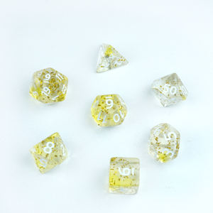 Dés polyédriques transparents bicolores, directement de l'usine, options personnalisées de haute qualité et multicolores pour <span class=keywords><strong>les</strong></span> jeux de table - Product Image 4