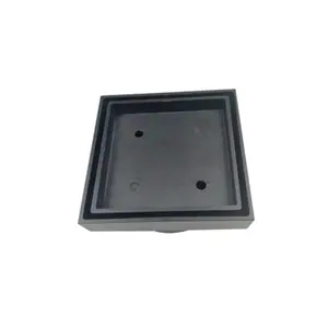 Drain de sol intelligent en laiton noir mat, pour iphone, avec mesure, sortie d'usine
