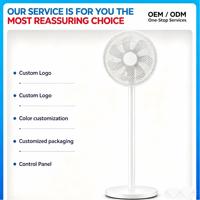 Ventilateur sur pied télécommandé HOUSDA 12 pouces, 7 pales, 3 vitesses, silencieux, double usage table et sol, RS-FL2401RX
