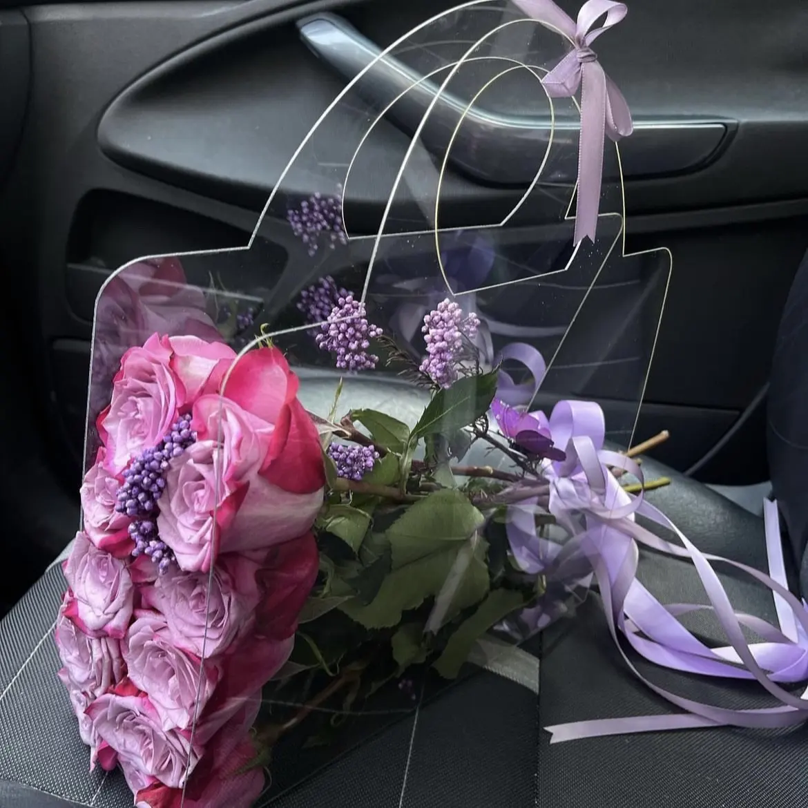 Sacchetti di maniche per Bouquet di fiori portatili trasparenti per il trasporto di fiori In carta PVC per animali domestici In plastica