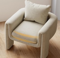 Nordischer Luxus-Wohnbereich Hotel-Lobby Sofa Sessel Akzent-Stühle Freizeitmöbel Samt-Stoff Loungesessel