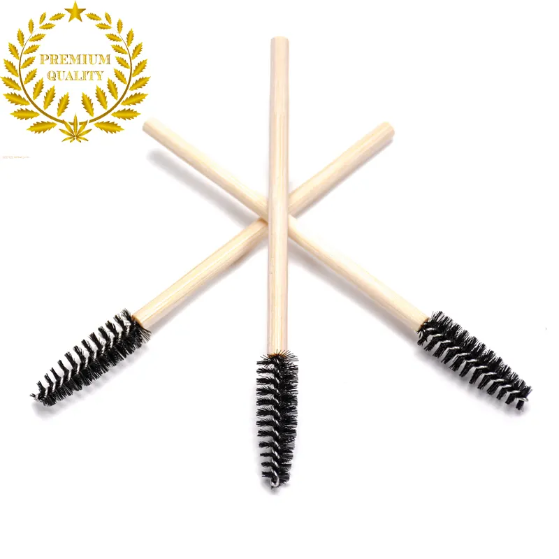 BK28B Personalizzato Nuova Spazzola Professionale di Trucco Mini Mascara Bacchette Tubo Ciglio Tinta Della Sferza di Bambù Sopracciglio Eye Brow Brush Per Ciglia