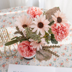 Ramo de Flores Artificiales Jixiang Lulian Daisy, Tela Plástica Tejida, Decoración para Bodas y Hogar CF01218C - Product Image 1