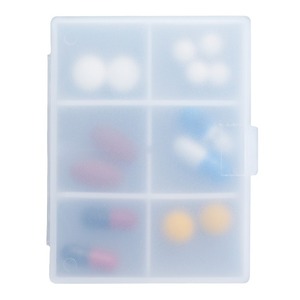 Portable Pillbox Transparent 6 Compartments Lightweight Travel Medicine Storage Case Small Capacity 1L Cover Design - Product Image 5