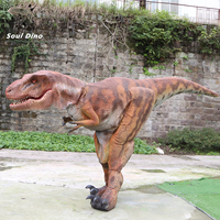 Costume de dinosaure T-Rex réaliste et personnalisé pour adulte avec composants métalliques – Tenue de dinosaure portable pour intérieur/extérieur, idéale pour centres commerciaux et aéroports