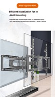 DY777 Penyangga TV Lengan Ayun Sudut Terbaik dengan Penyesuaian Rotasi, VESA 600*600mm, Beban 70kg, Lipat, untuk TV 65-90 Inci