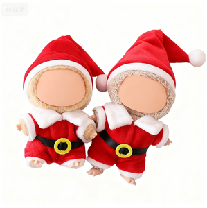 Lindo Conjunto <span class=keywords><strong>de</strong></span> Papá Noel Navideño para Muñecas <span class=keywords><strong>de</strong></span> 17 cm, Juguete <span class=keywords><strong>de</strong></span> Peluche <span class=keywords><strong>de</strong></span> Dibujos Animados, Accesorios para Muñecas - Product Image 1