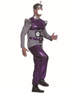 Halloween padre-hijo traje Robot disfraz mujeres hombres escenario papel <span class=keywords><strong>Alien</strong></span> Cosplay fiesta ropa conjunto <span class=keywords><strong>carnaval</strong></span> Robot <span class=keywords><strong>disfraces</strong></span> - Product Image 2