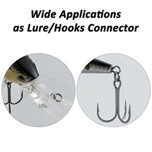 Connecteurs de pêche en acier inoxydable pour eau salée de 3 mm à 18 mm, anneaux doubles fendus plats - Product Image 3