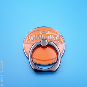Soporte para Teléfono Móvil Spalding con Anillo de Baloncesto Metálico, Base Adhesiva de Aleación de Zinc, Soporte Universal para Escritorio - Product Image 1