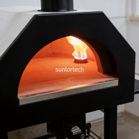 Brûleur à gaz commercial adaptable GPL GPN pour four à pizza à dôme réfractaire de 1m de profondeur, accessoire de chauffage pour pizzeria et boulangerie