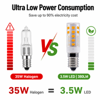 Ampoule LED Xmation AC220-240V 3.5W 380LM Ra>80 avec pilote IC sans scintillement, 32 LED 2835 en céramique, culot E14, lumière du jour 6000K, garantie 2 ans