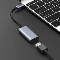 Câble adaptateur USB-C mâle vers HDTV 4K 60Hz femelle en aluminium pour Macbook, téléphone portable, tablette, ordinateur, projecteur