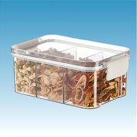 Pot de conservation hermétique transparent en plastique écologique au design moderne pour cuisine et camping - Idéal pour bonbons, grains de café, aliments secs