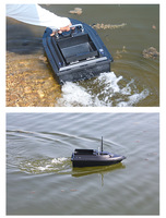 Perahu Umpan Ikan Plastik RC Smart Cruise Control dengan Fish Finder, Jangkauan 500M, Kapasitas 2KG, Bertenaga Baterai, Lampu Malam, dan Umpan Pancing