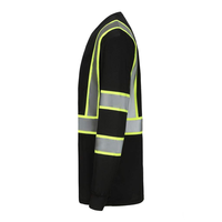Chemise de sécurité réfléchissante à manches longues de classe 3, vêtements de travail haute visibilité, uniforme de signalisation durable, travailleurs du bâtiment et du transport routier