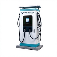 Station de recharge rapide DC double prise pour véhicules électriques, montée au sol, CCS2 CHAdeMO, écran tactile, paiement sans contact RFID NFC