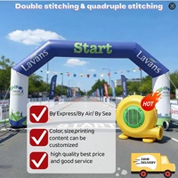 Arche gonflable personnalisée pour ligne d'arrivée de marathon, arche gonflable OEM pour événements sportifs, arche gonflable de fin de parcours