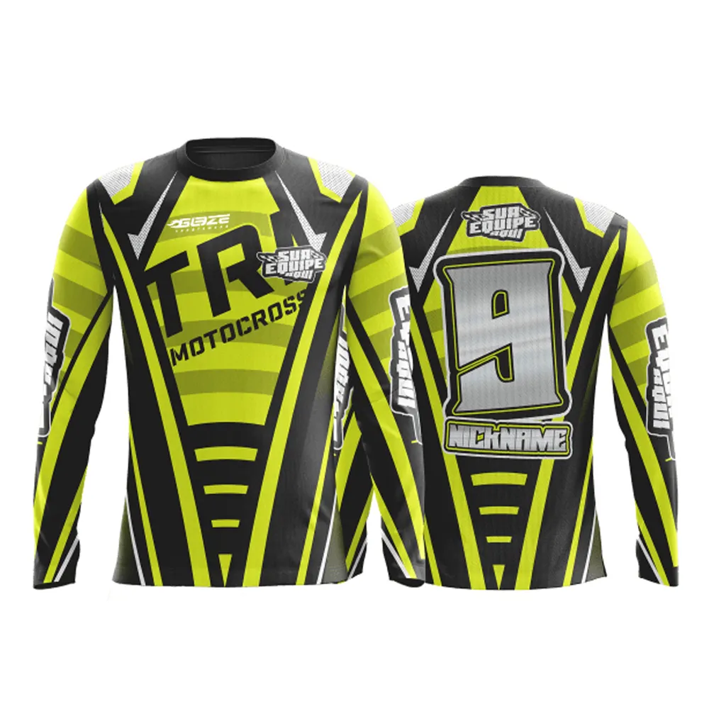 Jersey sepeda motor balap, Jersey baju sepeda motor trail, Jersey Motocross cepat kering, Jersey sepeda motor Breathable