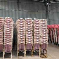 Chaise de salle à manger empilable en tissu, confortable, pour réunions, mariages, banquets, chaise d'hôtel - Vente en gros usine