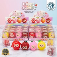 Jouet anti-stress en peluche souple en caoutchouc Fruit Party, blocs de construction, best-seller, vente en gros, jouet à presser à récupération lente