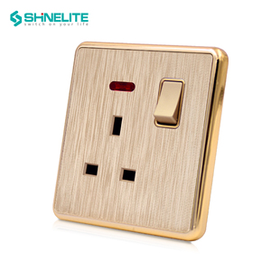 Enchufe <span class=keywords><strong>de</strong></span> Pared con Interruptor Eléctrico Estándar Británico <span class=keywords><strong>de</strong></span> 13A, Panel Cepillado, <span class=keywords><strong>Certificado</strong></span> CE CB GCC 2026 - Product Image 3