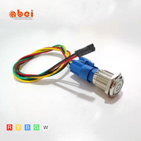 Interrupteur d'alimentation momentané, bouton On/Off, 50cm de longueur, en métal, pour ordinateur PC, bouton de réinitialisation, bouton On/Off