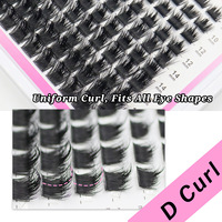 Faux cils DIY en grappe unique 5-20mm, mixtes (supérieur et inférieur), effet chatoyant et pointu, pour maquillage, en fibres douces