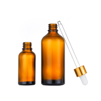 Flacons compte-gouttes vides en verre avec compte-gouttes 1oz 2oz 4 oz 15ml 30ml 60ml 120ml 1 2 4 oz ambre cosmétiques huile essentielle sérum pour le visage