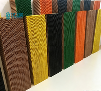 Équipement d'élevage, rideau humide en nid d'abeille à cadre en aluminium, coussin de refroidissement par évaporation à haute absorption d'eau