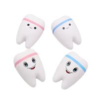 Cadeaux promotionnels en mousse PU personnalisée en forme de grande dent à montée lente Squishies anti-stress balle à presser jouets pour enfants et adultes