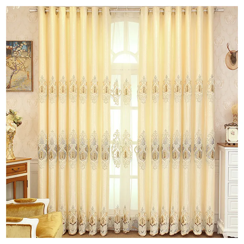 Innermor European Style Home curtain Embroidered Luxury, Cortinas For Bedroom Window Curtains