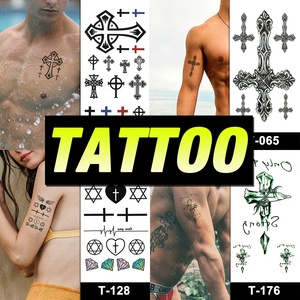 Tatuajes Temporales de <span class=keywords><strong>Cruz</strong></span> Pequeños, Resistentes al Agua, para Mujeres y Hombres, Venta al Por Mayor - Product Image 1