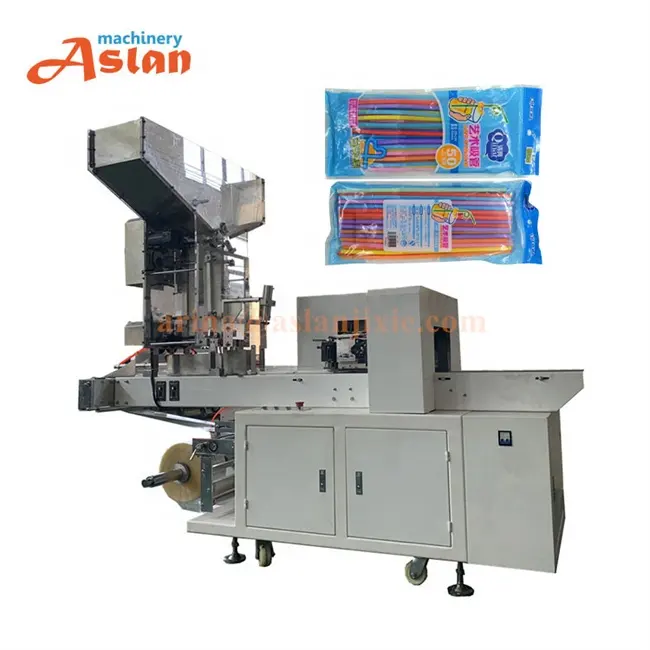 China factory supply multi straw packing machine automatic plastic drinking straw packing machine