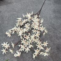 Arrangement floral réaliste de 45,28 pouces pour allée de mariage, plafond, en soie, orchidée artificielle Oncidium