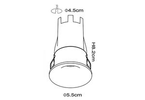 Recorte 25MM 35MM 45MM 3W <span class=keywords><strong>5W</strong></span> 7W Aluminio empotrado COB LED 30 ° Foco 3000K/3500K/4000K Nogal Color Interior Downlight - Product Image 3