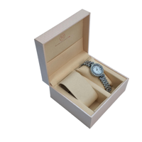 Boîte Cadeau de Luxe Carrée pour Montres et Bijoux, Étui en Papier Écologique Premium avec Coussin en Velours et Coque en Plastique