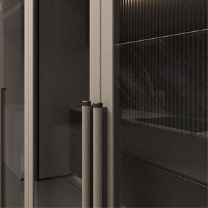 알루미늄 합금 옷장 손잡이 가죽 옷장 도어 핸들 드레서 서랍 주방 침실 창고 거실 - Product Image 4