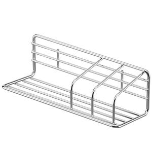 Égouttoir de cuisine double moderne en acier inoxydable pour évier, étagères de rangement pour éponges et chiffons, non pliable, étanche - Product Image 5